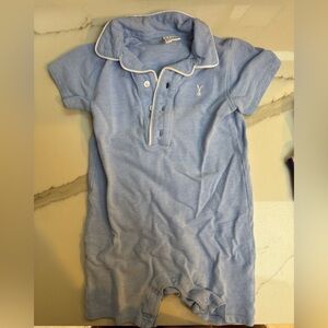 Janie and Jack BABY BUNNY PIQUE POLO ROMPER